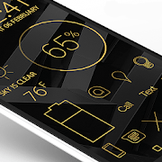 Lines Gold Icon Pack Pro Version v 3.1.4 APK