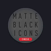 Matte Black CIRCLE Icons v 1.3 APK Patched