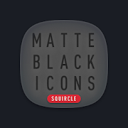 Matte Black SQUIRCLE Icons v 1.2 APK Patched