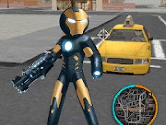 Black Iron Stickman Rope Hero Crime Gangstar v 1.2 hack mod apk (Coin / Gems)